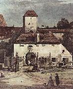 Bernardo Bellotto Ansicht von Pirna, Pirna von der Sudseite aus gesehen, mit Befestigungsanlagen und Obertor (Stadttor) sowie Festung Sonnenstein oil on canvas